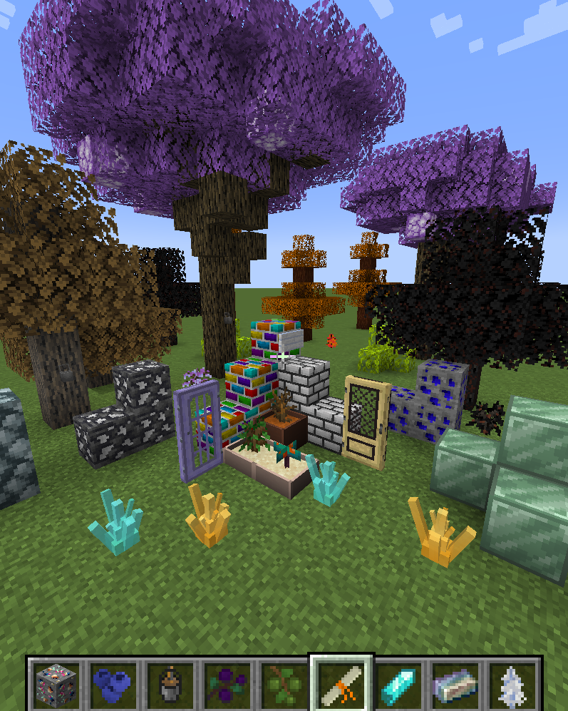 Some of the stuff added in one of my Minecraft mods